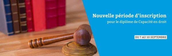 Nouvelle période d'inscription > 7 au 10 septembre